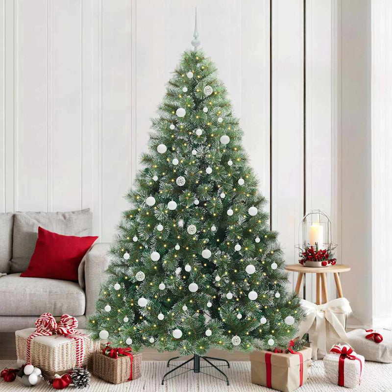 Chargez l'image dans la visionneuse de la galerie, Vidaxl kunstkerstboom met 300 led met standaard groen 210 cm pe en pvc
