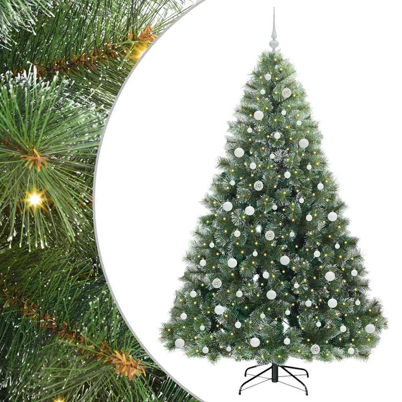 Chargez l'image dans la visionneuse de la galerie, Vidaxl kunstkerstboom met 300 led met standaard groen 210 cm pe en pvc
