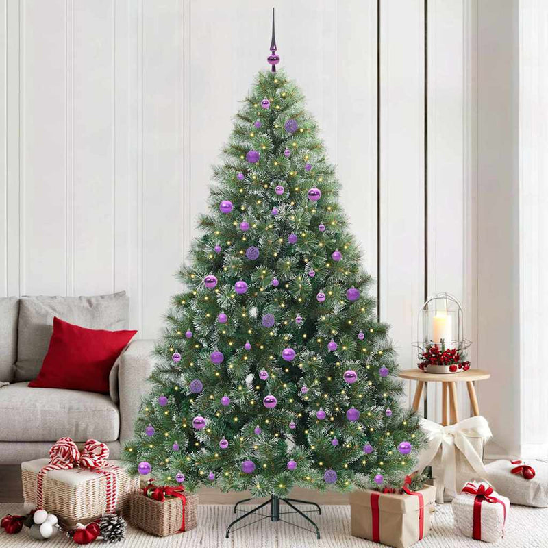 Chargez l'image dans la visionneuse de la galerie, Vidaxl kunstkerstboom met 300 led met standaard groen 210 cm pe en pvc
