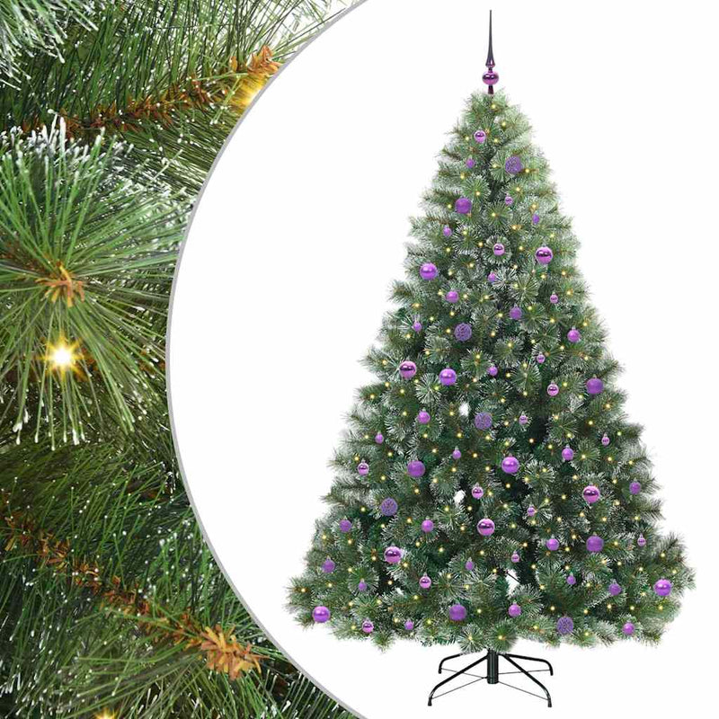 Chargez l'image dans la visionneuse de la galerie, Vidaxl kunstkerstboom met 300 led met standaard groen 210 cm pe en pvc
