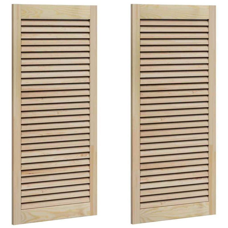 ギャラリービューアに画像をロードする, Vidaxl kastdeur 2 pcs naturel 49,5 x 2,1 x 110 cm massief grenenhout
