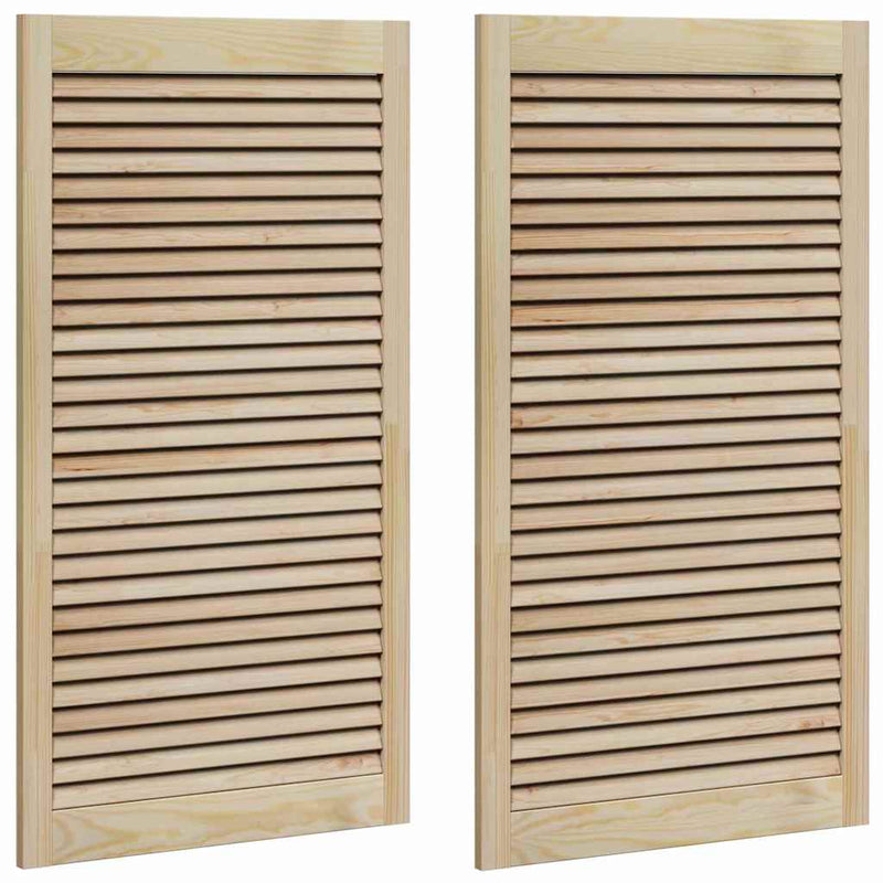 Afbeelding laden in galerijviewer, Vidaxl kastdeur 2 pcs naturel 110 x 2,1 x 59,5 cm massief grenenhout
