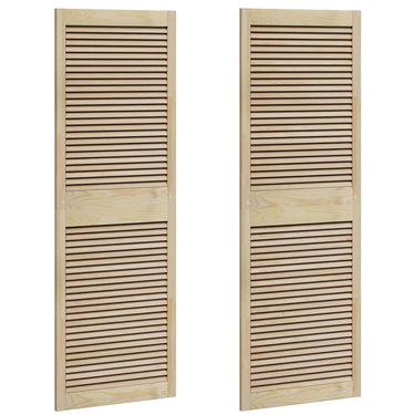 Vidaxl kastdeur 2 pcs naturel 170 x 2,1 x 59,5 cm massief grenenhout