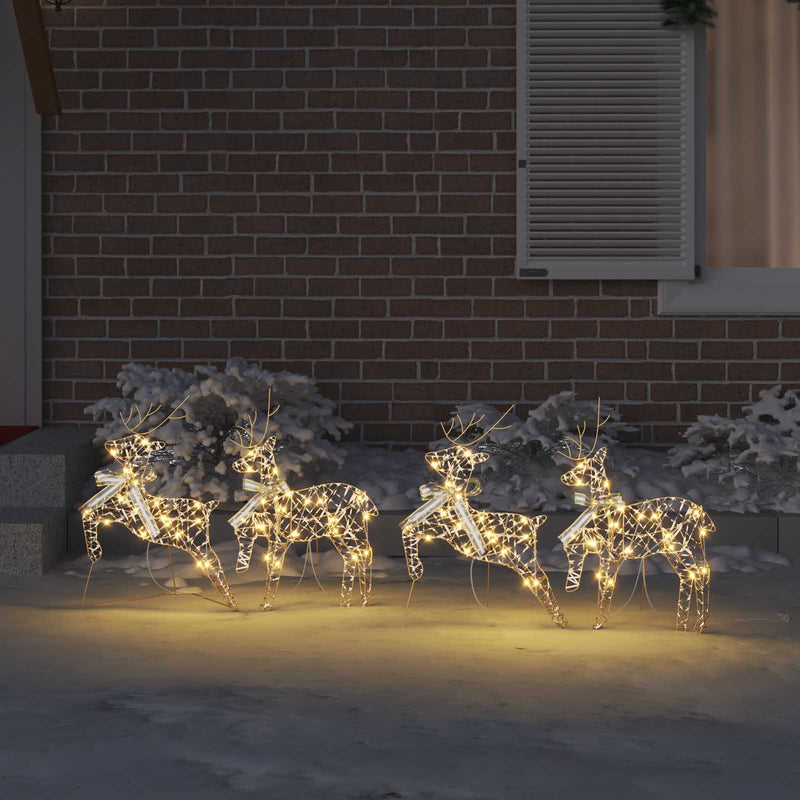 ギャラリービューアに画像をロードする, Vidaxl led rendieren met 80 led 4 pcs goud pet
