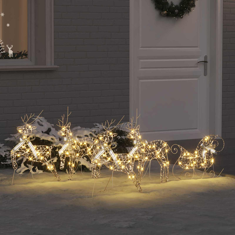 ギャラリービューアに画像をロードする, Vidaxl led rendieren met 40 led 5 pcs goud pet
