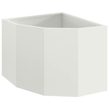 Vidaxl hoek plantbak wit 45 x 45 x 35 cm staal