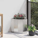 Vidaxl hoek plantbak zilver 30 x 30 x 35 cm roestvrij staal