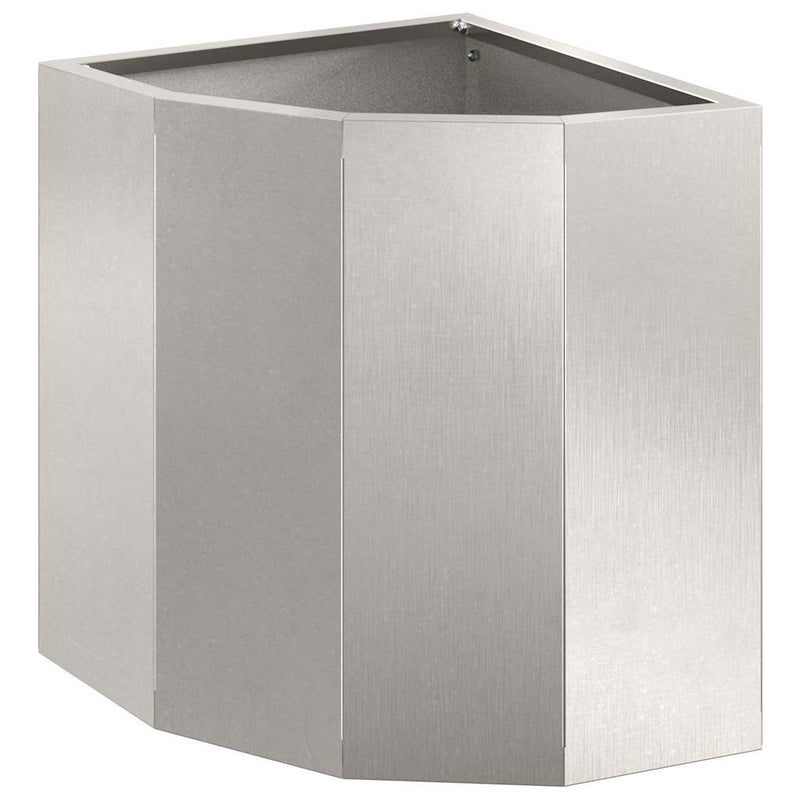 Afbeelding laden in galerijviewer, Vidaxl hoek plantbak zilver 30 x 30 x 35 cm roestvrij staal
