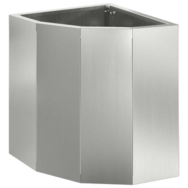 Vidaxl hoek plantbak zilver 30 x 30 x 35 cm gegalvaniseerd staal