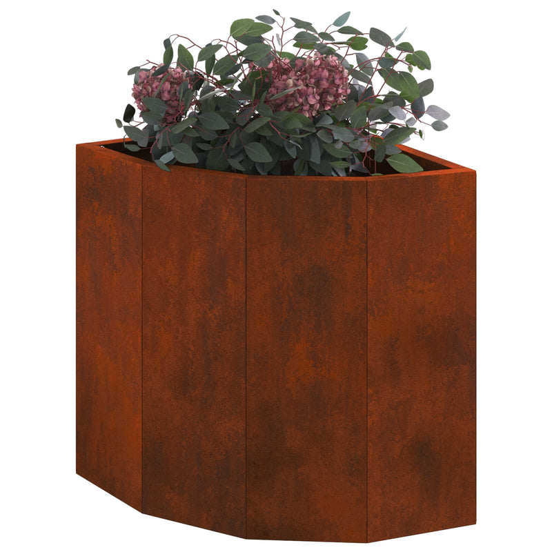 Afbeelding laden in galerijviewer, Vidaxl hoek plantbak roestig 30 x 30 x 35 cm cortenstaal
