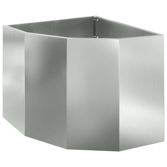 Vidaxl hoek plantbak zilver 60 x 60 x 50 cm gegalvaniseerd staal