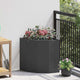 Vidaxl hoek plantbak zwart 45 x 45 x 50 cm staal
