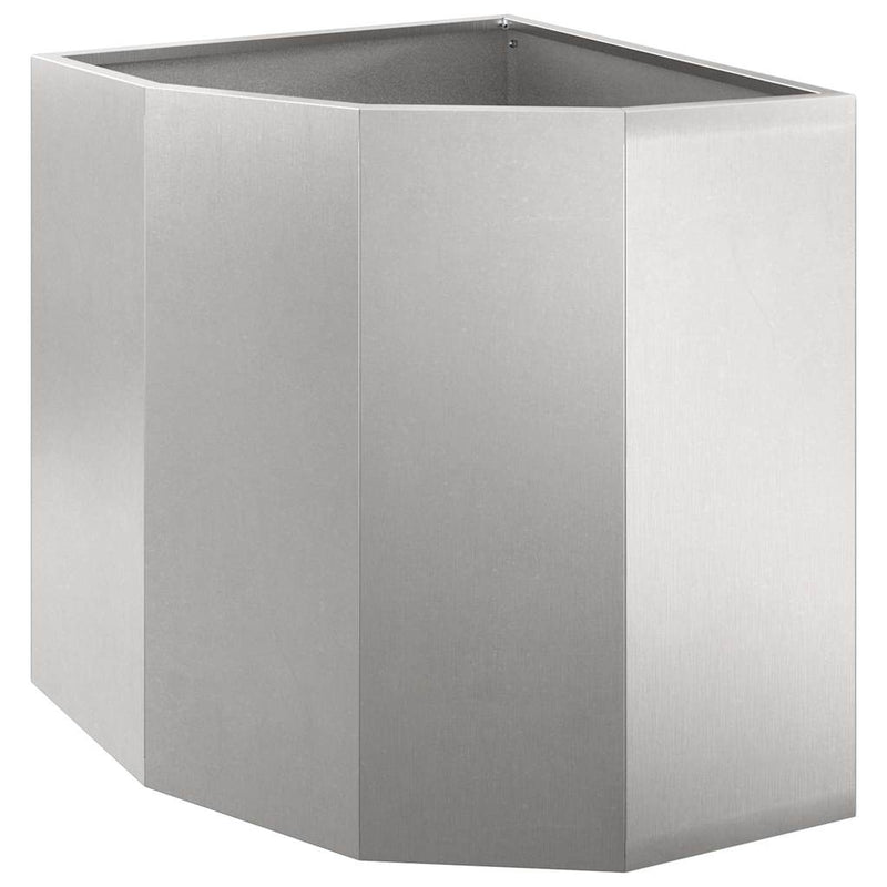 Afbeelding laden in galerijviewer, Vidaxl hoek plantbak zilver 45 x 45 x 50 cm roestvrij staal
