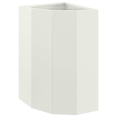 Vidaxl hoek plantbak wit 30 x 30 x 50 cm staal