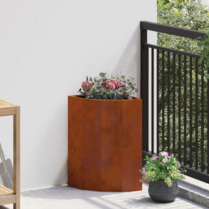 Vidaxl hoek plantbak roestig 30 x 30 x 50 cm cortenstaal