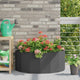 Vidaxl plantenbak zwart 90 x 45 x 35 cm staal