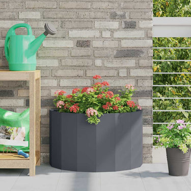 Vidaxl plantenbak antraciet 60 x 30 x 35 cm staal