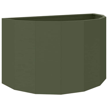 Vidaxl plantenbak olijf groen 90 x 45 x 50 cm staal