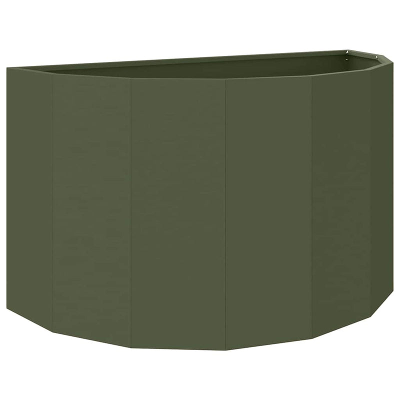 ギャラリービューアに画像をロードする, Vidaxl plantenbak olijf groen 90 x 45 x 50 cm staal
