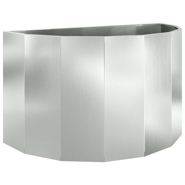 Vidaxl plantenbak zilver 90 x 45 x 50 cm gegalvaniseerd staal