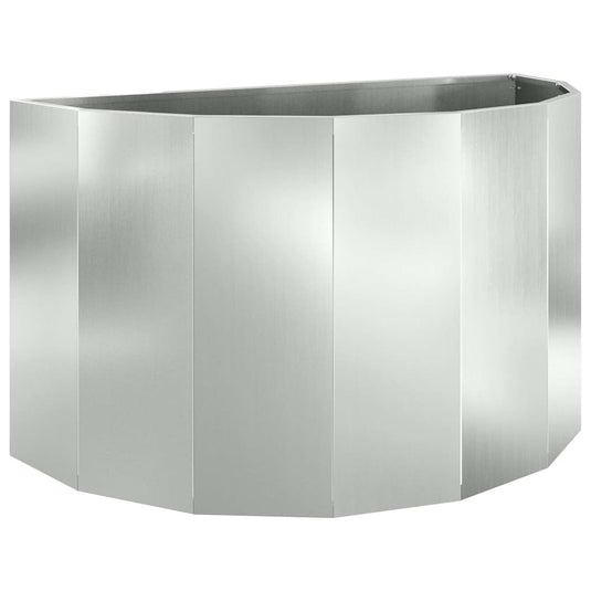 Vidaxl plantenbak zilver 90 x 45 x 50 cm gegalvaniseerd staal