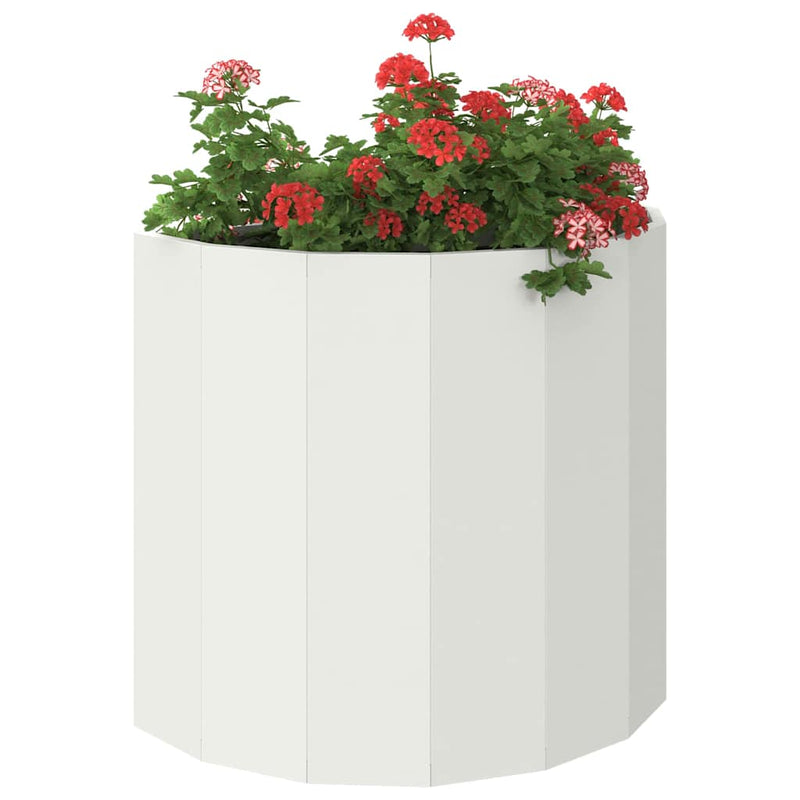 ギャラリービューアに画像をロードする, Vidaxl plantenbak wit 60 x 30 x 50 cm staal
