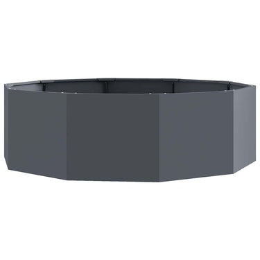 Vidaxl plantenbak antraciet 120 x 120 x 35 cm staal