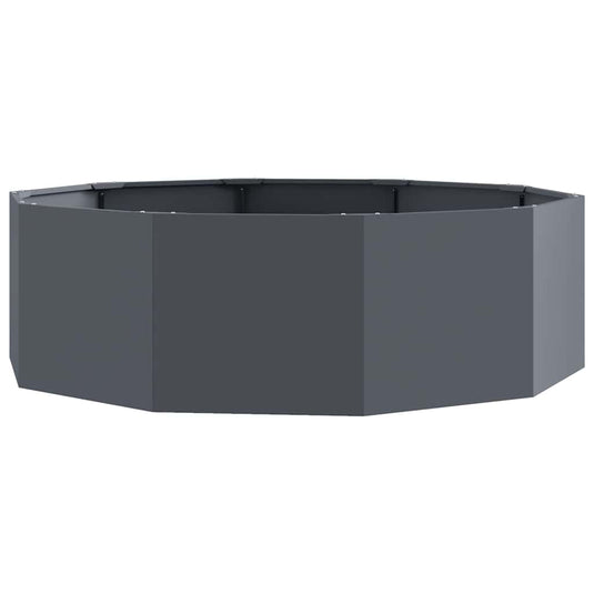 Vidaxl plantenbak antraciet 120 x 120 x 35 cm staal