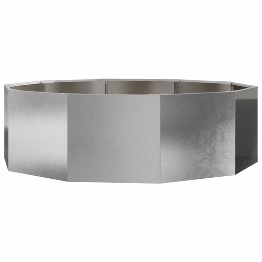 Vidaxl plantenbak zilver 120 x 120 x 35 cm roestvrij staal