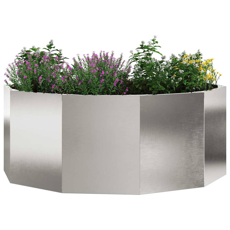 ギャラリービューアに画像をロードする, Vidaxl plantenbak zilver 90 x 90 x 35 cm roestvrij staal
