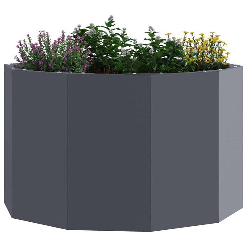 ギャラリービューアに画像をロードする, Vidaxl plantenbak antraciet 60 x 60 x 35 cm staal
