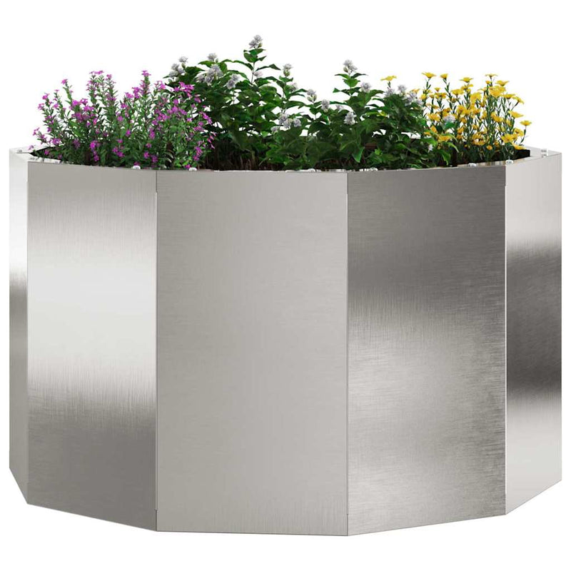 ギャラリービューアに画像をロードする, Vidaxl plantenbak zilver 60 x 60 x 35 cm roestvrij staal
