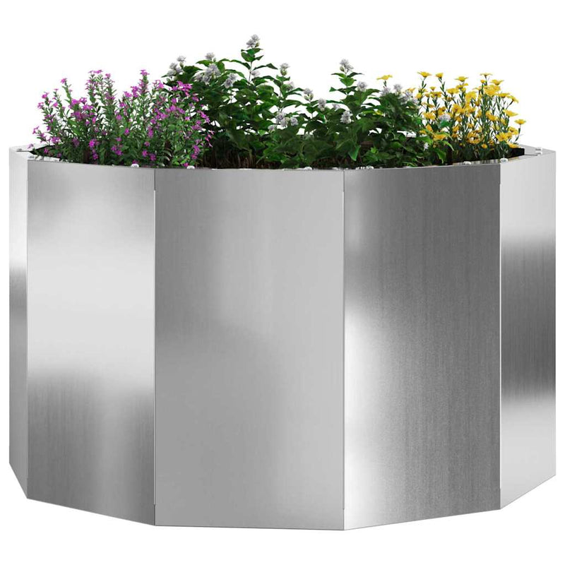 Afbeelding laden in galerijviewer, Vidaxl plantenbak zilver 60 x 60 x 35 cm gegalvaniseerd staal
