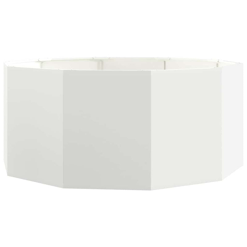 Afbeelding laden in galerijviewer, Vidaxl plantenbak wit 120 x 120 x 50 cm staal
