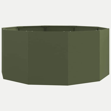 Vidaxl plantenbak olijf groen 120 x 120 x 50 cm staal