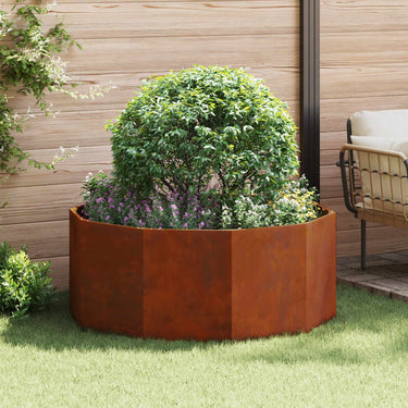 Vidaxl plantenbak roestig 120 x 120 x 50 cm cortenstaal
