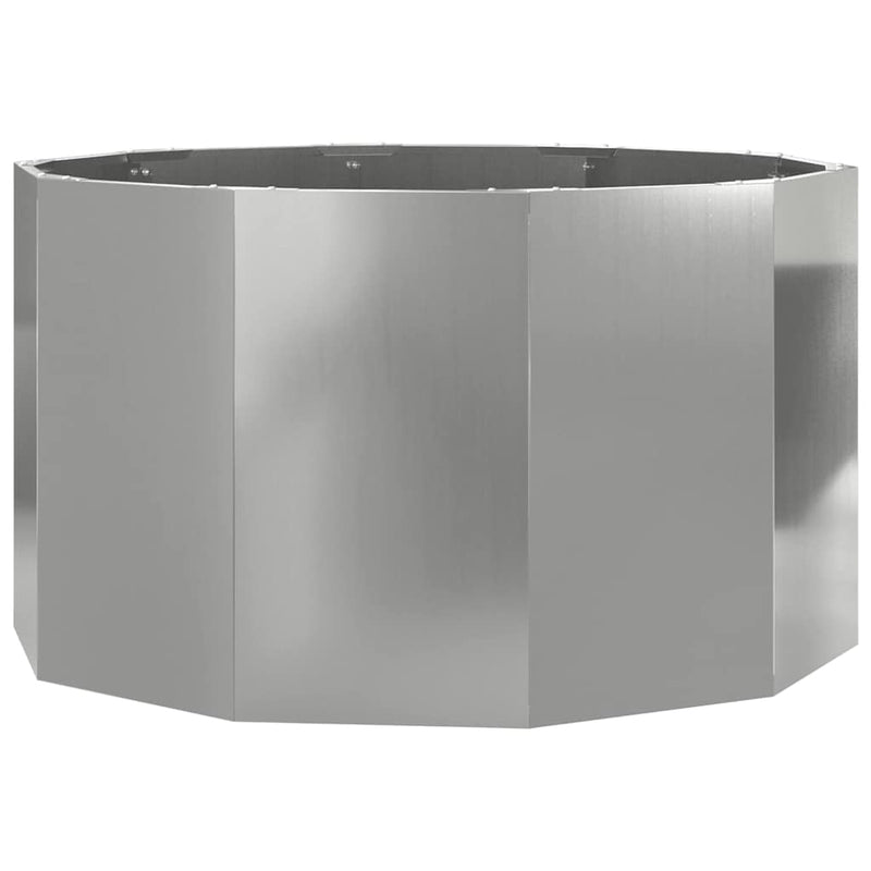 Afbeelding laden in galerijviewer, Vidaxl plantenbak zilver 90 x 90 x 50 cm gegalvaniseerd staal
