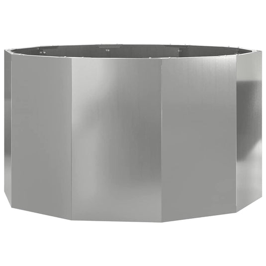 Vidaxl plantenbak zilver 90 x 90 x 50 cm gegalvaniseerd staal