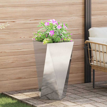 Vidaxl plantenbak zilver 40 x 40 x 75 cm roestvrij staal