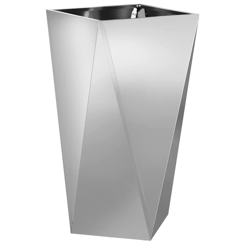 Afbeelding laden in galerijviewer, Vidaxl plantenbak zilver 40 x 40 x 75 cm gegalvaniseerd staal
