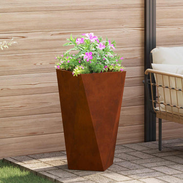 Vidaxl plantenbak roestig 40 x 40 x 75 cm cortenstaal