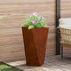 Vidaxl plantenbak roestig 40 x 40 x 75 cm cortenstaal