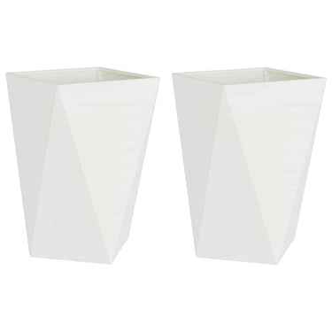 Vidaxl plantenbak 2 pcs wit 50 x 50 x 75 cm staal