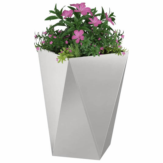 Vidaxl plantenbak zilver 50 x 50 x 75 cm roestvrij staal