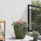 Vidaxl plantenbak olijf groen 30 x 30 x 30 cm staal