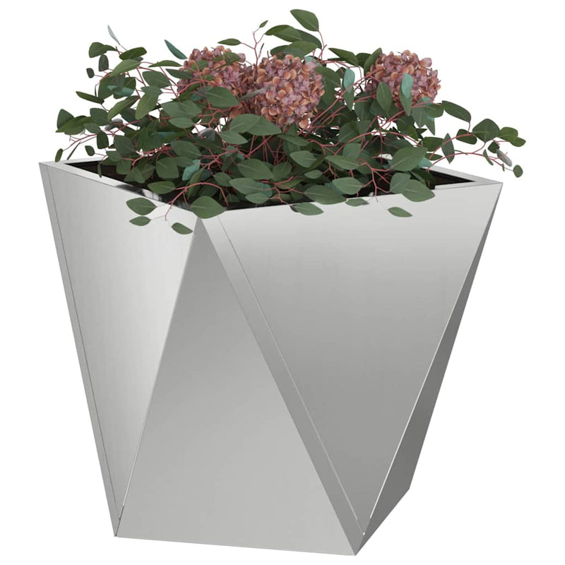 Afbeelding laden in galerijviewer, Vidaxl plantenbak zilver 30 x 30 x 30 cm gegalvaniseerd staal
