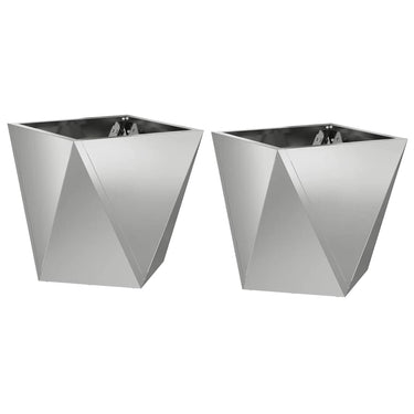 Vidaxl plantenbak 2 pcs zilver 30 x 30 x 30 cm gegalvaniseerd staal