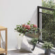Vidaxl plantenbak zilver 40 x 40 x 40 cm roestvrij staal