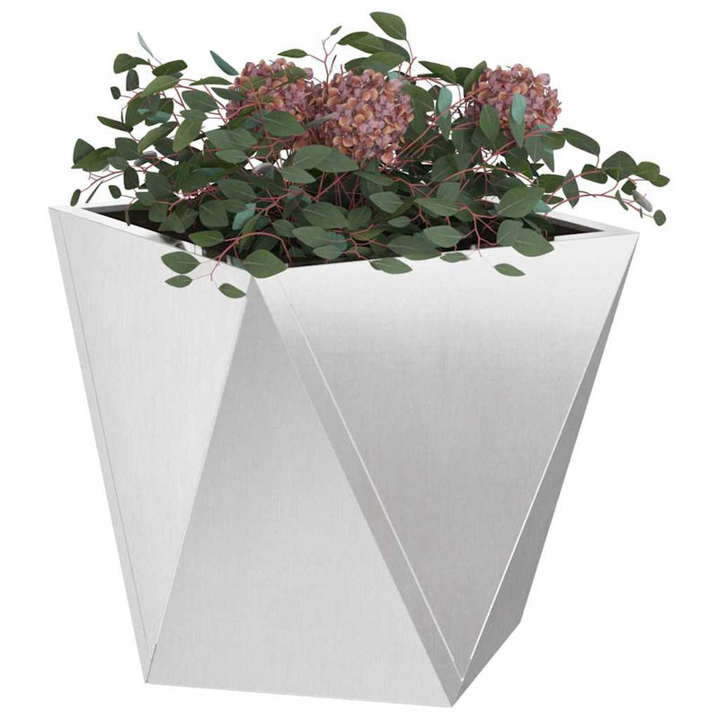 Afbeelding laden in galerijviewer, Vidaxl plantenbak zilver 40 x 40 x 40 cm roestvrij staal

