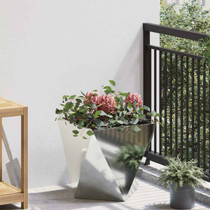 Vidaxl plantenbak zilver 40 x 40 x 40 cm gegalvaniseerd staal